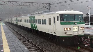 185系 B6編成 団臨 河津駅発車