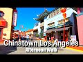 Chinatown Downtown LOS ANGELES, CA Afternoon Walk | Natural City Sounds