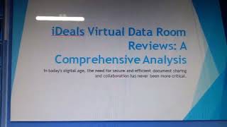 Celebrity iDeals Virtual Data Room Reviews  A Comprehensive Analysis Wealth