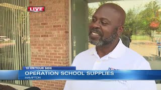 10 On Your Side's Operation School Supplies in Hampton