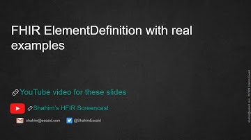 FHIR ElementDefinition with real examples