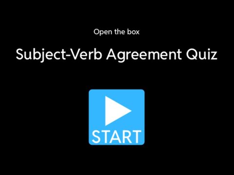 Subject-Verb Agreement Quiz | Grammar Practice Game | Wordwall Quiz ...
