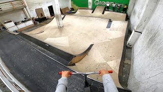 RIDING EPIC HALF PIPE AT INDOOR SKATEPARK!