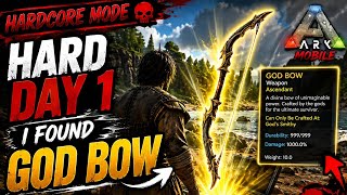 Day 1 Ark mobile hardcore mode difficulty hard (i enjoy the character)