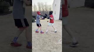 First Backyard Boxing Fight! Browan vs. Jackson