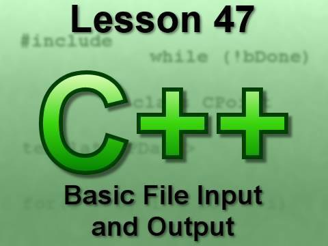 C++ Console Lesson 47: Basic File Input and Output - YouTube