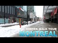 Montreal Walk Tour in Downtown | Virtual City Tour | Canada Walking Video Winter 2021