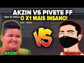 AKZIN VS PIVETE FF, QUEM GANHOU? O X1 DOS MELHORES MOBILES BR - X1 INSANO!