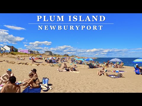 [4K] Plum Island Beach: Newburyport, MA - Scenic Walking Tour with Binaural 🎧