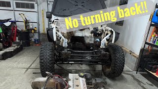 Jeep Wrangler JKU  cummins swap progress! - YouTube