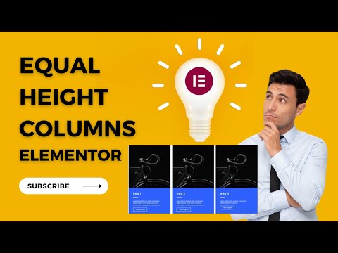 Elementor Tutorial: How to create Equal Height columns elementor