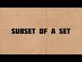 Subsets of a set. In-depth concept explanation. Class 11 NCERT Mathematics