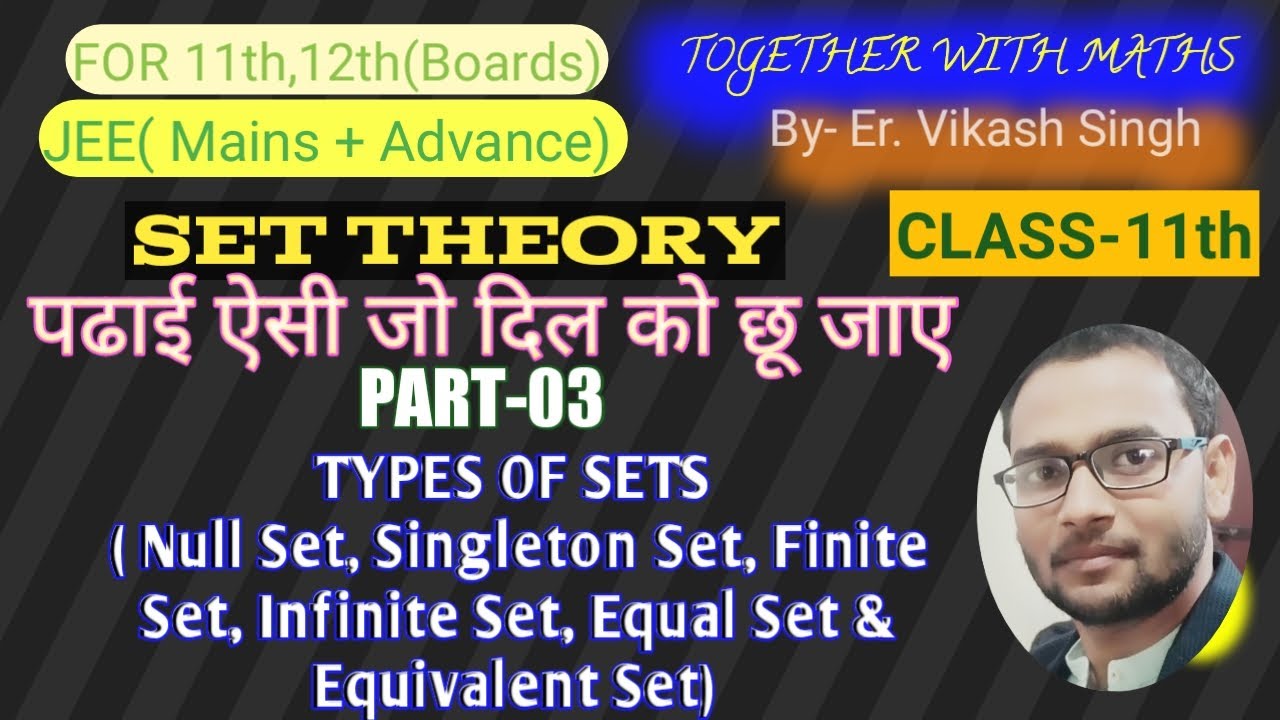 CLASS-11TH | Types Of Sets | Set Theory | Part-03 - YouTube