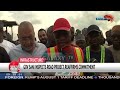 GOV SANI INSPECT ROAD PROJECT REAFFIRMS COMMITMENT GOV SANI INSPECT ROAD PROJECT REAFFIRMS COMMITMENT