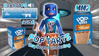 💙PLAYING MM2 AS POP TARTS *Keyboard ASMR* + KEYBOARD UNBOXING 🩵