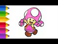 TOADETTE | drawing and coloring || for kids and toddlers #art #learning #drawing #how #supermario