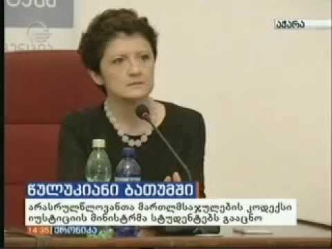 თეა წულუკიანმა ბათუმში სტუდენტებს „არასრულწლოვანთა მართლმსაჯულების კოდექსი“ გააცნო