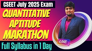 CSEET Quantitative Aptitude MCQ Booster for July 2025 | Most Expected One Liner +ICSI E Bulletin