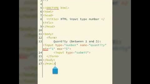 Input type Number with maximum and minimum