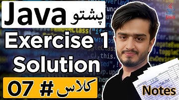 Java Programming Exercise 1: Simple Marks Percentage Calculator in Pashto