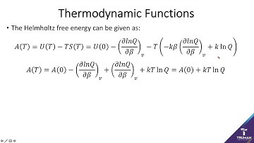13.9-Thermodynamic Functions