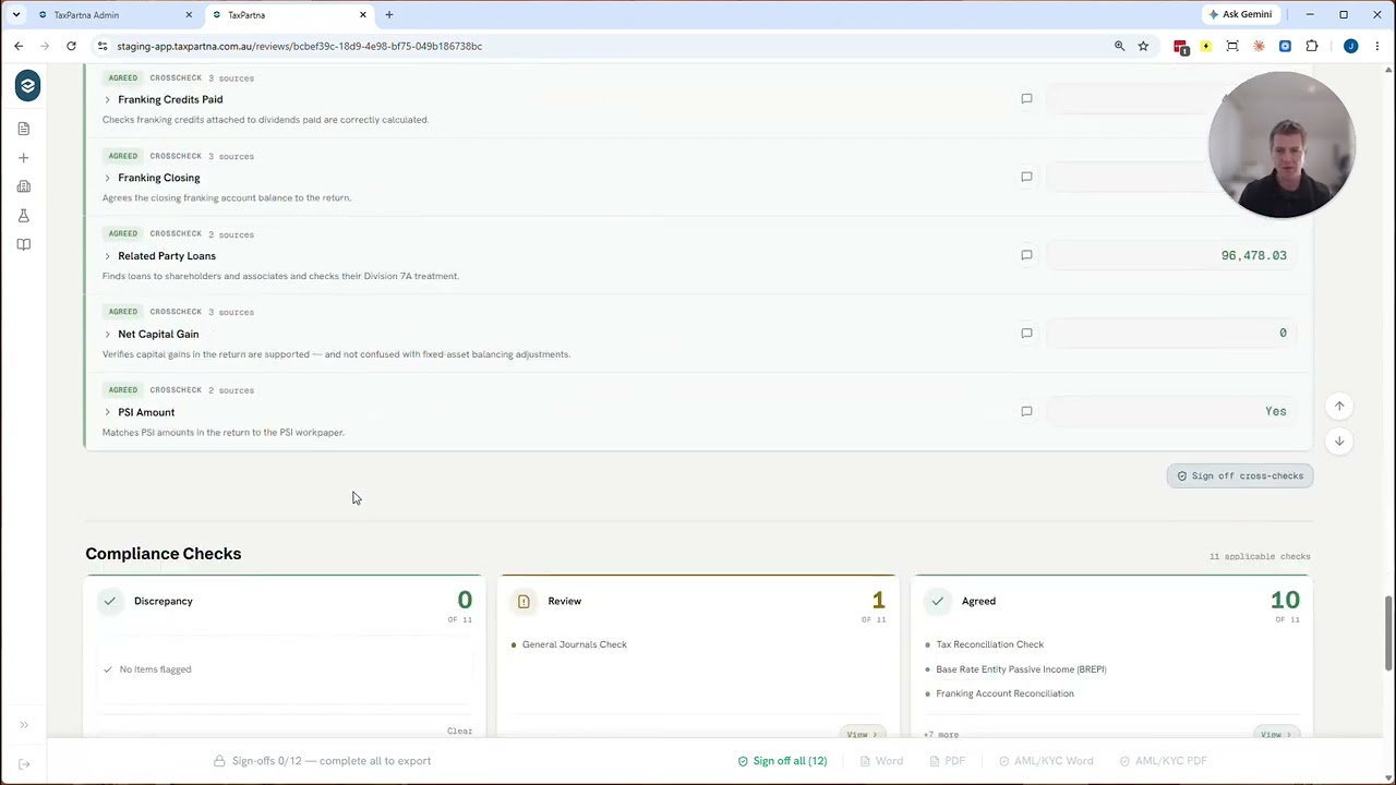 TaxPartna Platform Updates, Revenue Reconciliation and Franking