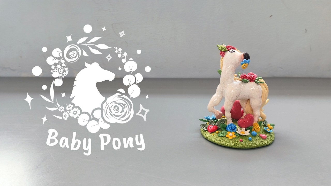 Baby Pony | Making Horse Clay Sculpture- Pony Clay Creations- 12 Vietnamese Zodiac Air Dry Clay Art