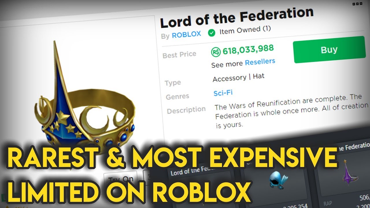 Overpaying 10 500 000 Value For Lord Of The Federation It Raised 7 5m Youtube - this roblox hat costs more than my house