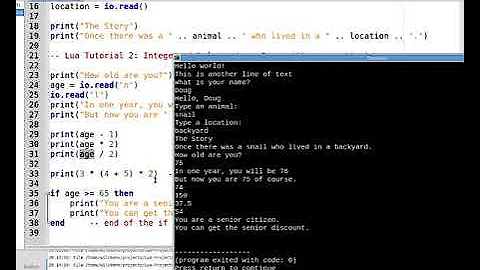 Lua Tutorial 2: Numbers and If Statements