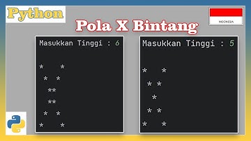 Program Python Membuat Pola X Bintang