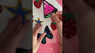 DIY sun catchers with food coloring and glue!