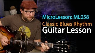 Learn a blues rhythm on guitar that can be played in any key. Easy blues guitar lesson - ML058 Learn An Easy Minor Key Blues Rhythm In This Blues Rhythm Guitar Lesson Ml033