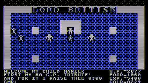 Ultima II: The Revenge of the Enchantress (1983) Atari 8-bit cz.5 Ending