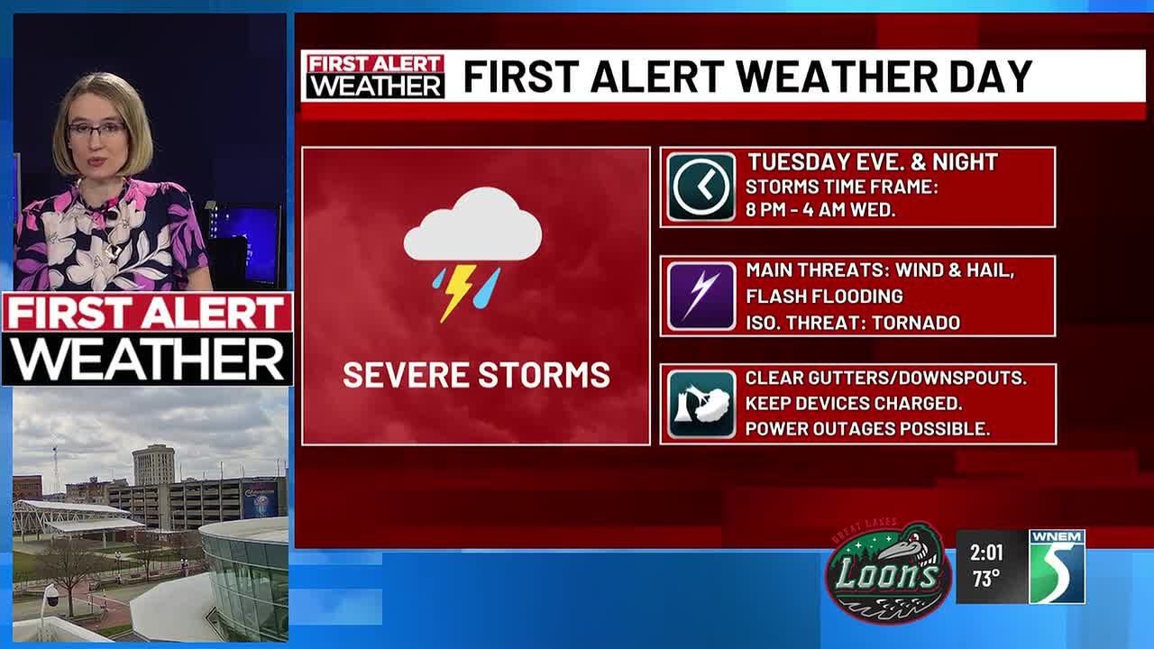 First Alert Weather Update: First Alert Weather Day for Tuesday - YouTube