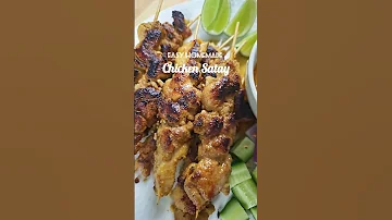 Easy Homemade Singapore Satay Chicken And Peanut Dipping Sauce Recipe 