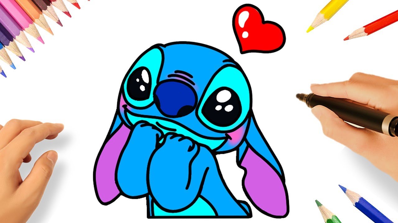 COMO DESENHAR O STITCH APAIXONADO ️ - YouTube