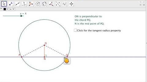Tangent radius property of a circle