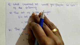 SETS- Universal Set, Operations on sets(Part 6)