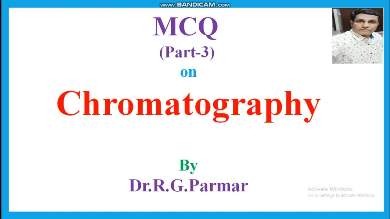 MCQ Part3 on Chromatography B.Sc. Sem6 CC CH604 Unit3 YouTube