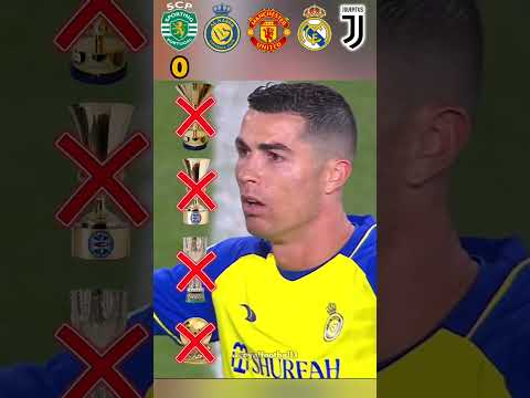 Ronaldo Team Cups, Sporting, Al nassr, Manchester United, Real Madrid, Juventus #ronaldo #football