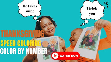 Thanksgiving Speed Coloring  - Color By Number With Markers…