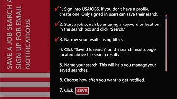 Video 6: How to personalize and save a USAJOBS search