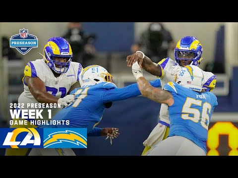 Los Angeles Rams vs. Los Angeles Chargers Preseason Week 1 Highlights | 2022 NFL Season