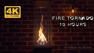 Relaxing Spinning Fire Tornado Lamp Background Screensaver | 4K UHD 60fps 10 Hrs screenshot 1