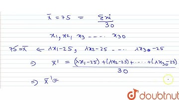 The mean ofa set of 30 observations is 75. If eachobservation is multiplied bynon zero number l...