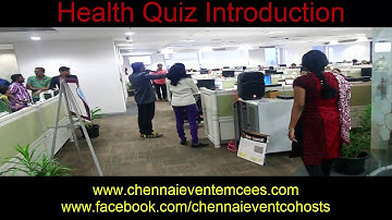 Health Quiz Intro Chennai Event Emcees Thamizh and Nandhini