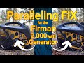 Firman 2,000 watt Generator - Paralleling Fix  |  From Costco