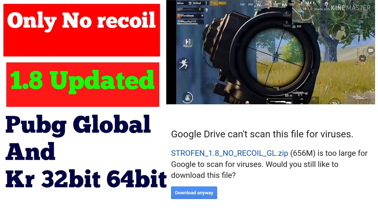 Pubg 1.8 No recoil 1000% working