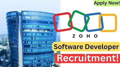 ZOHO Hiring! | Software Developer Job Role | Apply ASAP!