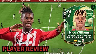 NEW 91 ATTACKING AVALANCHE EVOLUTION NICO WILLIAMS PLAYER REVIEW | FC 25 ULTIMATE TEAM